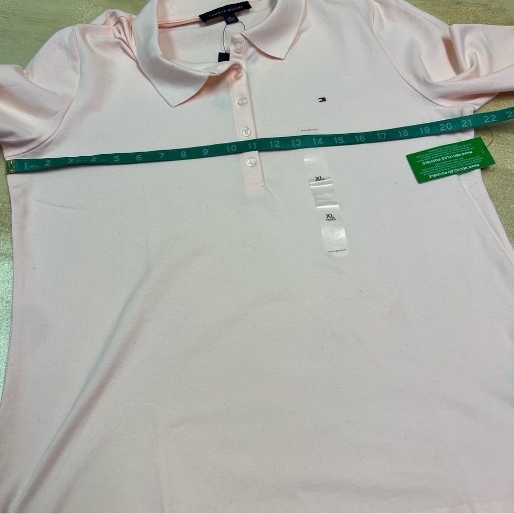 Tommy Hilfiger Women’s Pink Long Sleeve Polo Top Size XL - Picture 10 of 12